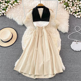 Stylish Halterneck Backless Dress A Line Fashion Dress HZ1023