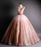A line tulle sequins long ball gown dress formal dress HZ1023