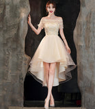 Cute tulle high low prom dress homecoming dress HZ1023