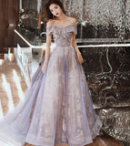 Shiny tulle sequins long prom dress evening dress HZ1023