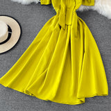 Cute Bow A Line Short Dress HZ1023