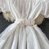 A Line High Low Dress White Fashion Dress Black A Line Dress HZ1023