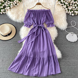 Simple Chiffon Short A Line Dress Fashion Dress HZ1023