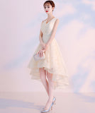 High quality lace short prom dress one shoulder evening dress HZ1023