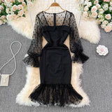 Sexy Long Sleeve Short Dress Fashion Dress HZ1023
