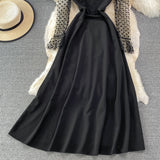 Elegant A Line Long Sleeve Dress See Through Dress HZ1023