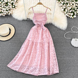 High waist slim A-line lace dress HZ1023