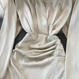 Fashionable Irregular Shirt Long Sleeve Dress HZ1023