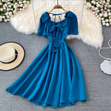 Cute Bow A Line Short Dress HZ1023