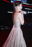 Shiny sequins long ball gown dress formal dress HZ1023