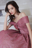 Pink gradient long A line prom dress pink evening dress HZ1023