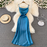 Simple Satin Short Dress Fashion Dress HZ1023