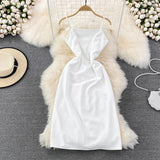 Fashion slim slim super fairy sleeveless A-line dress HZ1023