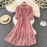 Cute Lace A Line Dress Lace Fashion Dress HZ1023