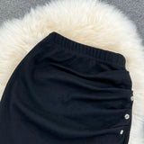 Versatile split hip short skirt women's sexy slim A-line skirt HZ1023