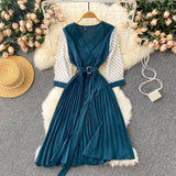 Cute V Neck Long Sleeve Dress A Line Fashion Dress HZ1023