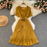 Cute V Neck Chiffon Short Dress Fashion Dress HZ1023