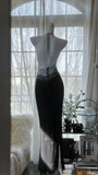 Black Silver Gorgeous Shiny Fashion Gradient Suspender Long Sequin Prom Dress Evening Dress Party Dress HZ1023