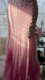 Pink Gradient Luxury Gorgeous Retro Fashion Exquisite Beaded Long Chiffon Ball Dress Birthday Party Dress Evening Dress Prom Dress HZ1023