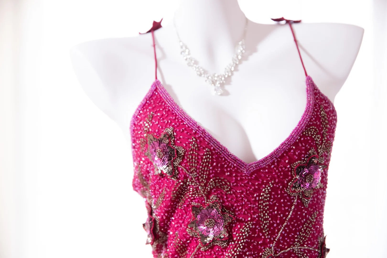 Pink Gorgeous Elegant Romantic Exquisite Beaded Sequin Midi/Short Chiffon Ball Gown Evening Dress Birthday/Wedding Guest Party Dress Prom Dress HZ1023