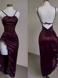 Purple Fashion Chic Suspender Long Elegant Sexy Bodycon Prom Dress Evening Gown Fashion Party Dress HZ1023