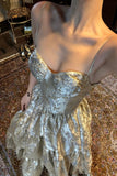 Gilded Elegant Fashion Vintage Long Satin Ball Gown Evening Dress Wedding Guest Party Dress Bridesmaid Dress Prom Dress HZ1023