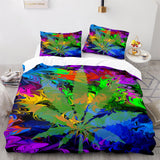 Cutom Duvet Cover Set maple leaf Pattern Chic Comforter Cover King Size for Teens Adults Bedding Set with Pillowcases FY3016 HZ1023
