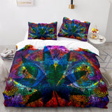 Cutom Duvet Cover Set maple leaf Pattern Chic Comforter Cover King Size for Teens Adults Bedding Set with Pillowcases HZ1023