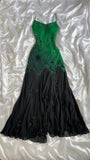 Green Gradient Fashion Exquisite Beaded Long tulle Prom Dress Evening Dress Party Dress HZ1023