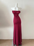 Purple Fashion Elegant Long Satin Sexy Slit Ball Gown Evening Dress Party Dress Prom Dress HZ1023
