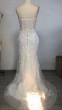 White Prom dress wedding reception dress lace evening dress HZ1023