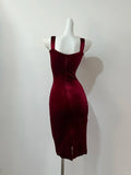 Red Stylish Elegant Short Velvet Homecoming Dress Prom Dress Evening Dress Party Dress Prom Dress HZ1023