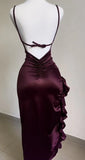 Purple Fashion Chic Suspender Long Elegant Sexy Bodycon Prom Dress Evening Gown Fashion Party Dress HZ1023