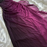 Purple Shiny Elegant Fashion Gradient Strap Long Tulle Ball Gown Evening Dress HZ1023