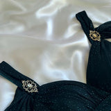 Teal Fashion Shiny Gradient Straps Long Elegant Chiffon Ruffle Formal Prom Dress, Evening Dress, Party Dress HZ1023