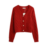 Fall and winter fashion Artificial jewelry button knitted sweater cardigan coat HZ1023