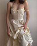 Ivory White Vintage Elegant Spaghetti Strap Long Chiffon Ball Gown Evening Dress Bridesmaid Dresses HZ1023