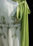 Light Green Spring Summer New Style Retro Fashion Elegant Exquisite Rhinestone Beads Floral Short Tulle Homecoming Dress Birthday Party Dress Prom Dress Evening Dress Prom Dress HZ1023