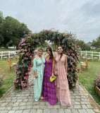 Purple Fashion Elegant A-line Long Layered Ruffle Chiffon Ball Gown Evening Dress Wedding Guest Party Dress Birthday Dress HZ1023