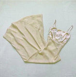 Pink Sweet Spaghetti Strap Chiffon Embroidery Applique Long satin prom dress Ball Gown Evening Dress Wedding Guest Party Dress Bridesmaid Dress HZ1023