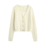 Fall and winter fashion Artificial jewelry button knitted sweater cardigan coat HZ1023