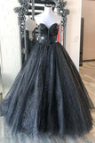 Blue/light pink/pink/black Shiny Sequins BlueTulle Sweetheart Formal Evening Dresses Long Prom Dresses HZ1023