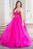 Blue/light pink/pink/black Shiny Sequins BlueTulle Sweetheart Formal Evening Dresses Long Prom Dresses HZ1023