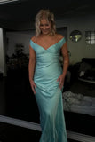 Yellow/blue fashionable simple mermaid strapless long satin Ball gown, prom dress, evening dress, party dress HZ1023