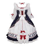 Original Court White Snowy Lolita Women's Short-Sleeved Dress Everyday Cute Lolita Sweet Dress 6345 68HZ