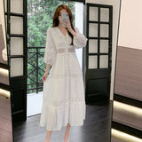 White Seaside Holiday Photo Clothes Super Fairy Long Dress Beach Dress Yunnan Tourism Wearing Dress Summer 68HZ