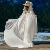 Bohemia Seaside Holiday Dress Long Sleeves Sun-Drag Long Skirts Outside Wearing Shirt Beach Dress Morning Robes 68HZ