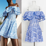 2025 New Australian Trendy Design Elegant Short Dress Word Collar Lanky Thin Dress Woman 68HZ