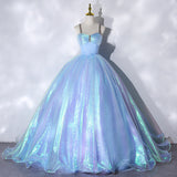 Fairy Evening Dress Blue At The Fugitive Princess Birthday Party Voice Art Test For Adult Mermaid Puff Dress Dress 68HZ