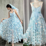 Spring And Summer 2025 New Dream Super Fairy Three-Dimensional Flower Skirt Women Hanging Dress Floral Dress Morning Robe Holiday Dress 68HZ